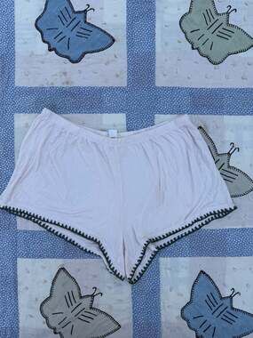 Eberjey Frida Shortie Pajama Shorts Ivory White Modal M